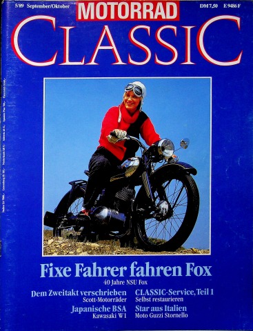 Deckblatt Motorrad Classic (05/1989)